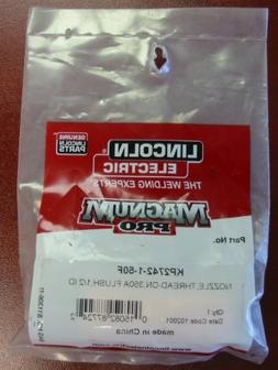Lincoln Electric Magnum Pro Nozzle, Thread-on, 1/2"ID 350A -